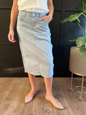 Remi Robin Light Blue Midi Skirt 29 inches long