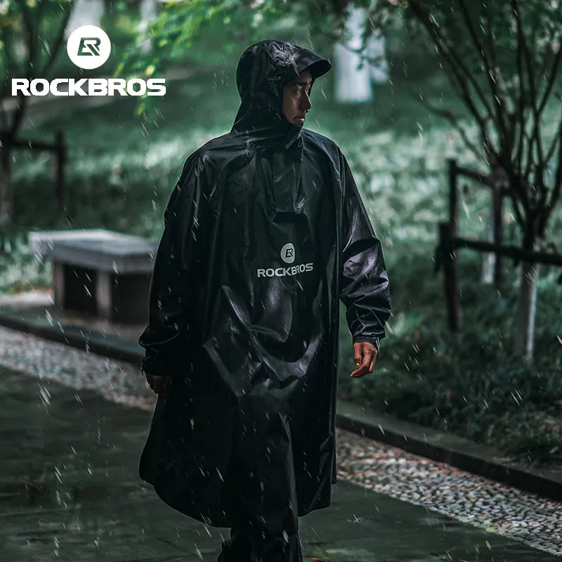 ROCKBROS Motorcycle Cycling Raincoat Hiking Outdoor Poncho Waterproof Cloak