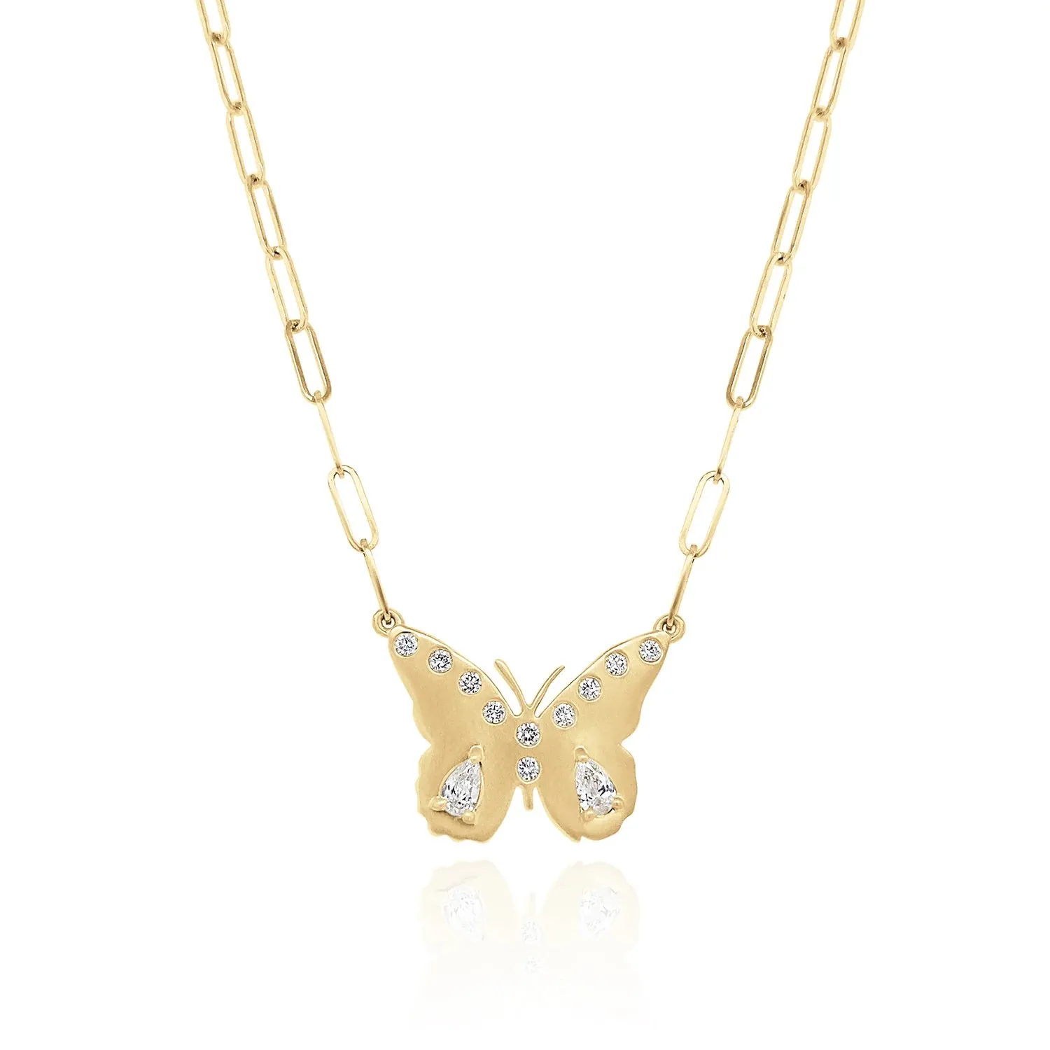 Stacey Diamond Small Butterfly Necklace
