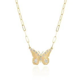 Stacey Diamond Small Butterfly Necklace
