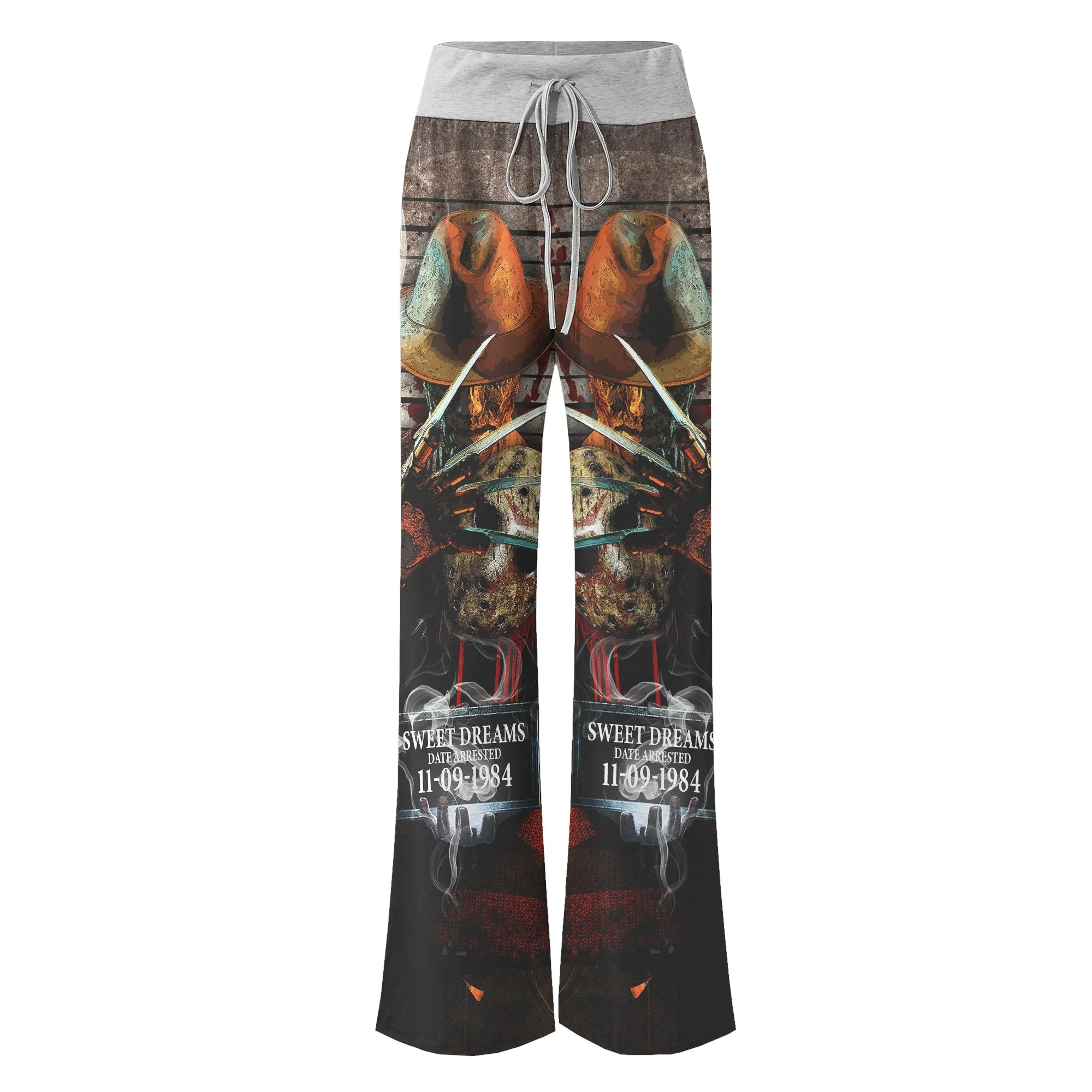 Sweet Dream Horror Theme Women's High-waisted Wide Leg Pants