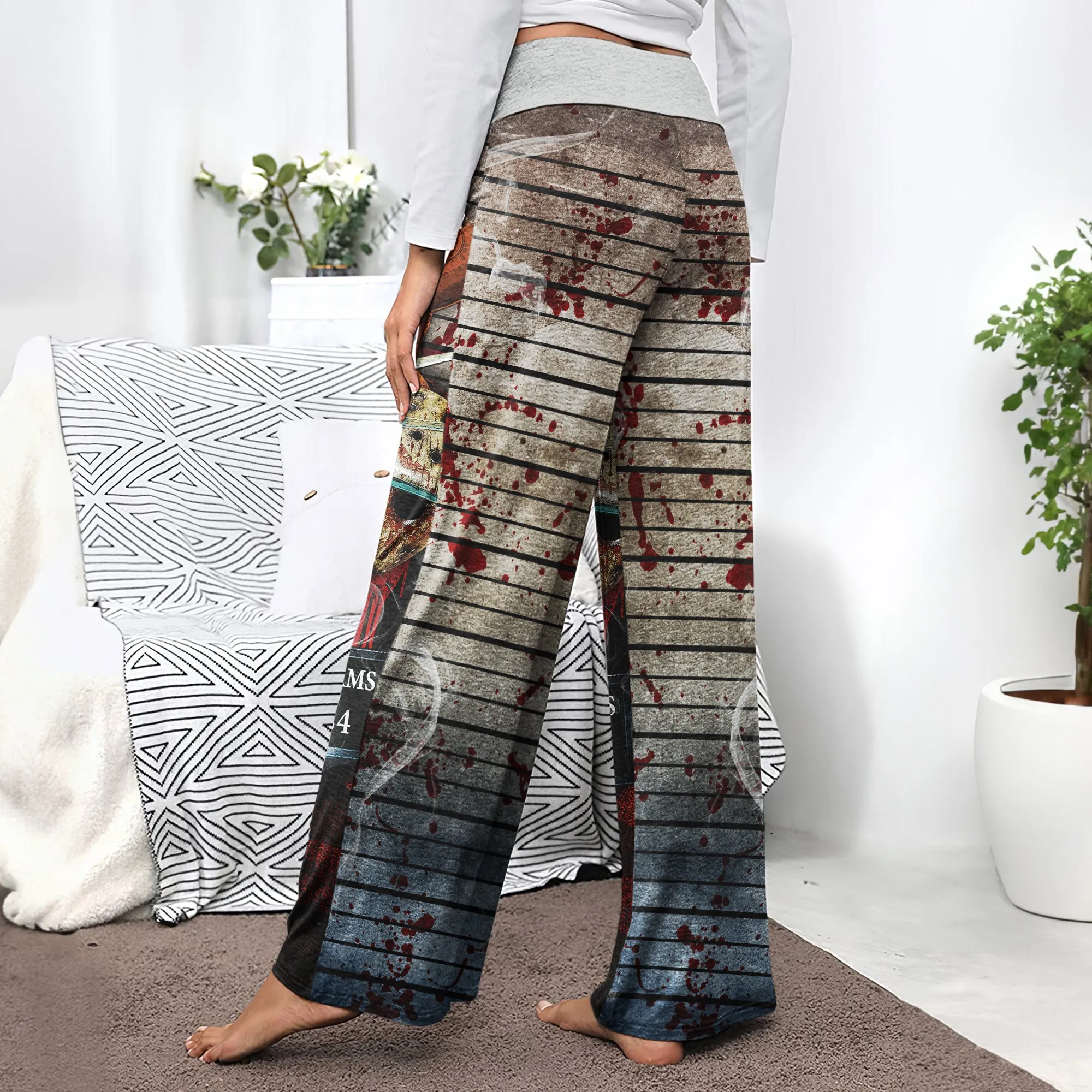 Sweet Dream Horror Theme Women's High-waisted Wide Leg Pants