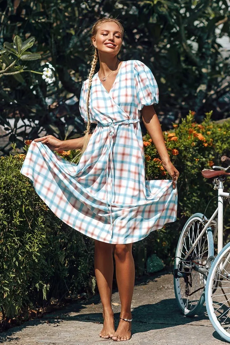 Sweet Plaid Midi Dress
