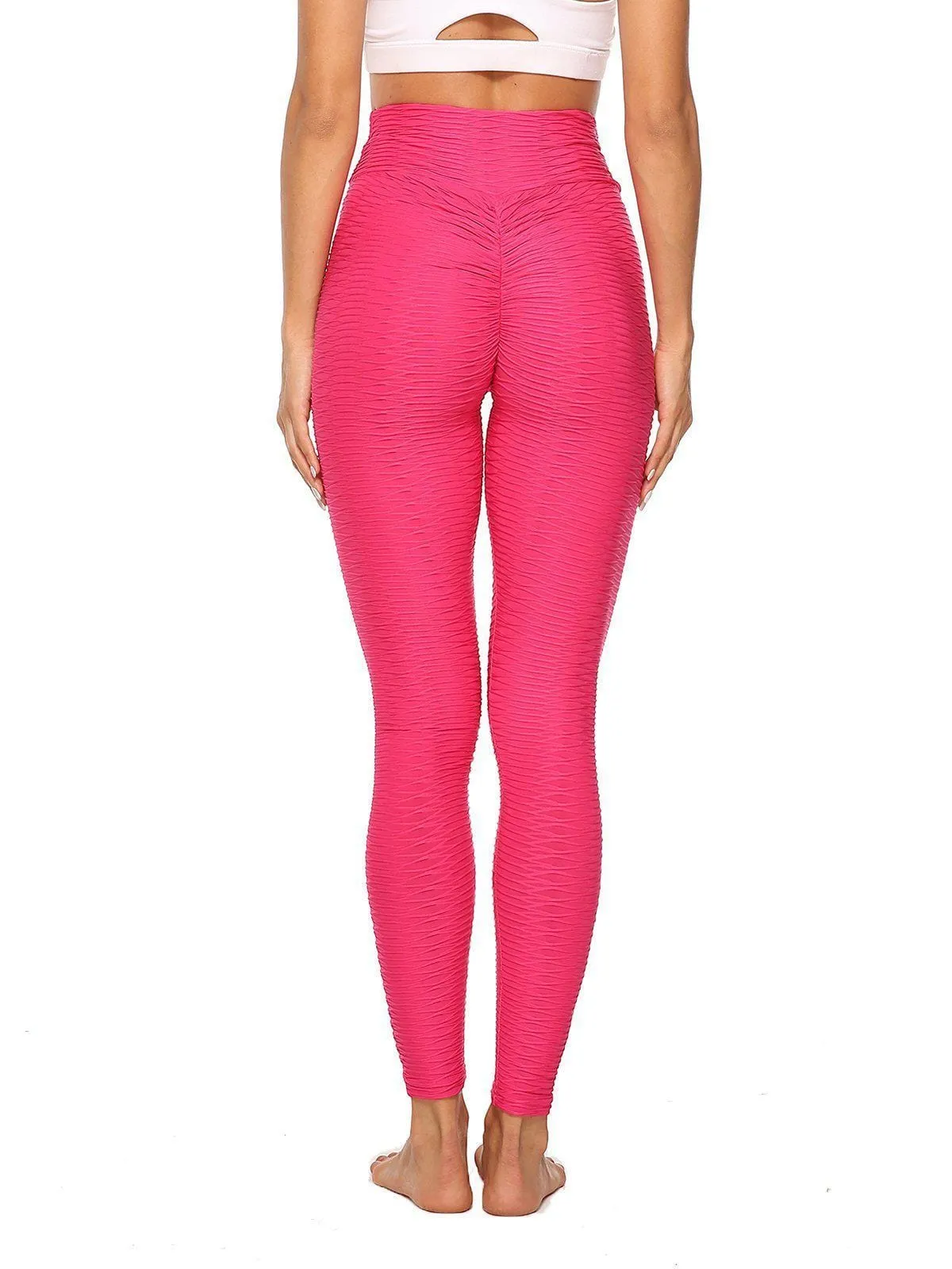 Textured Ruched Lifting Bodycon Yoga Pants