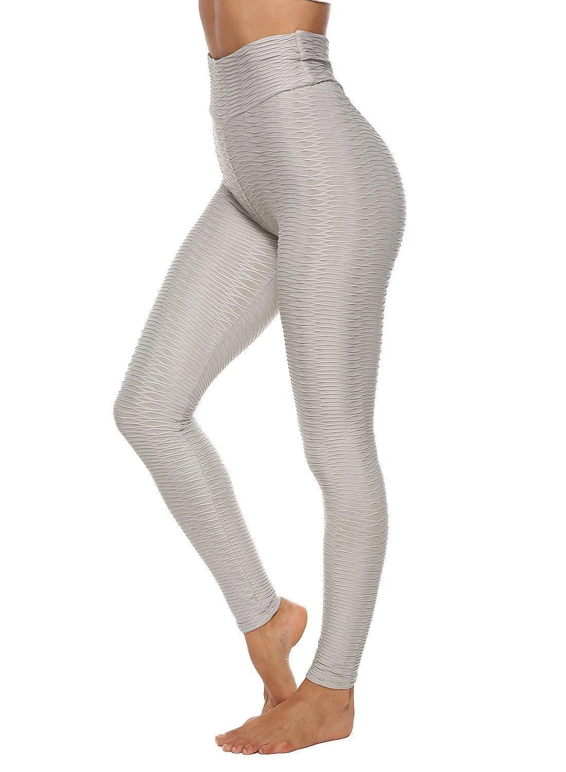 Textured Ruched Lifting Bodycon Yoga Pants