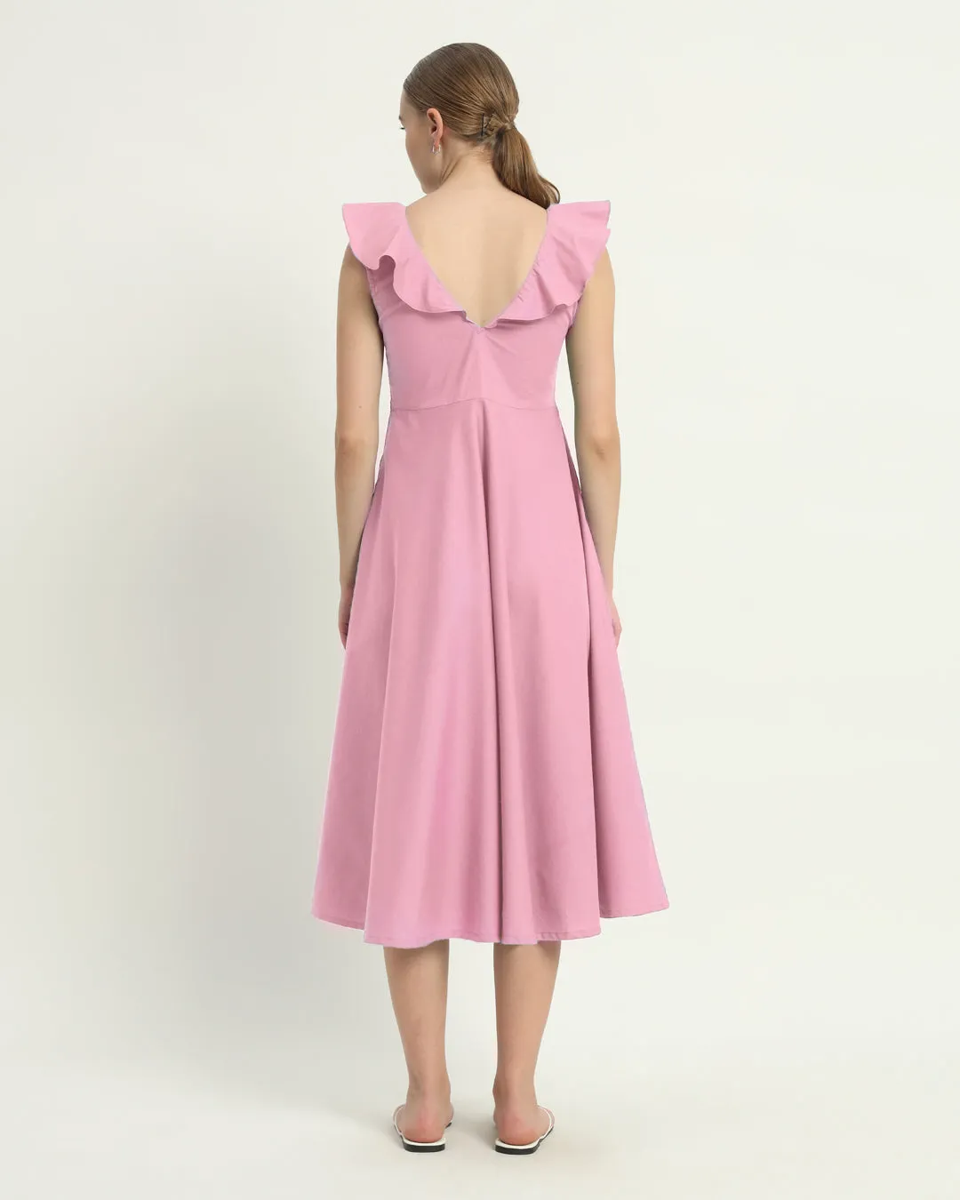 The Albany Fondant Pink Cotton Dress