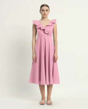 The Albany Fondant Pink Cotton Dress