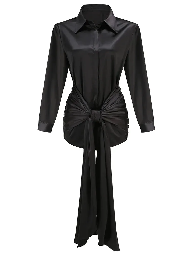 Trend4us Women’s Draped Mini Dress