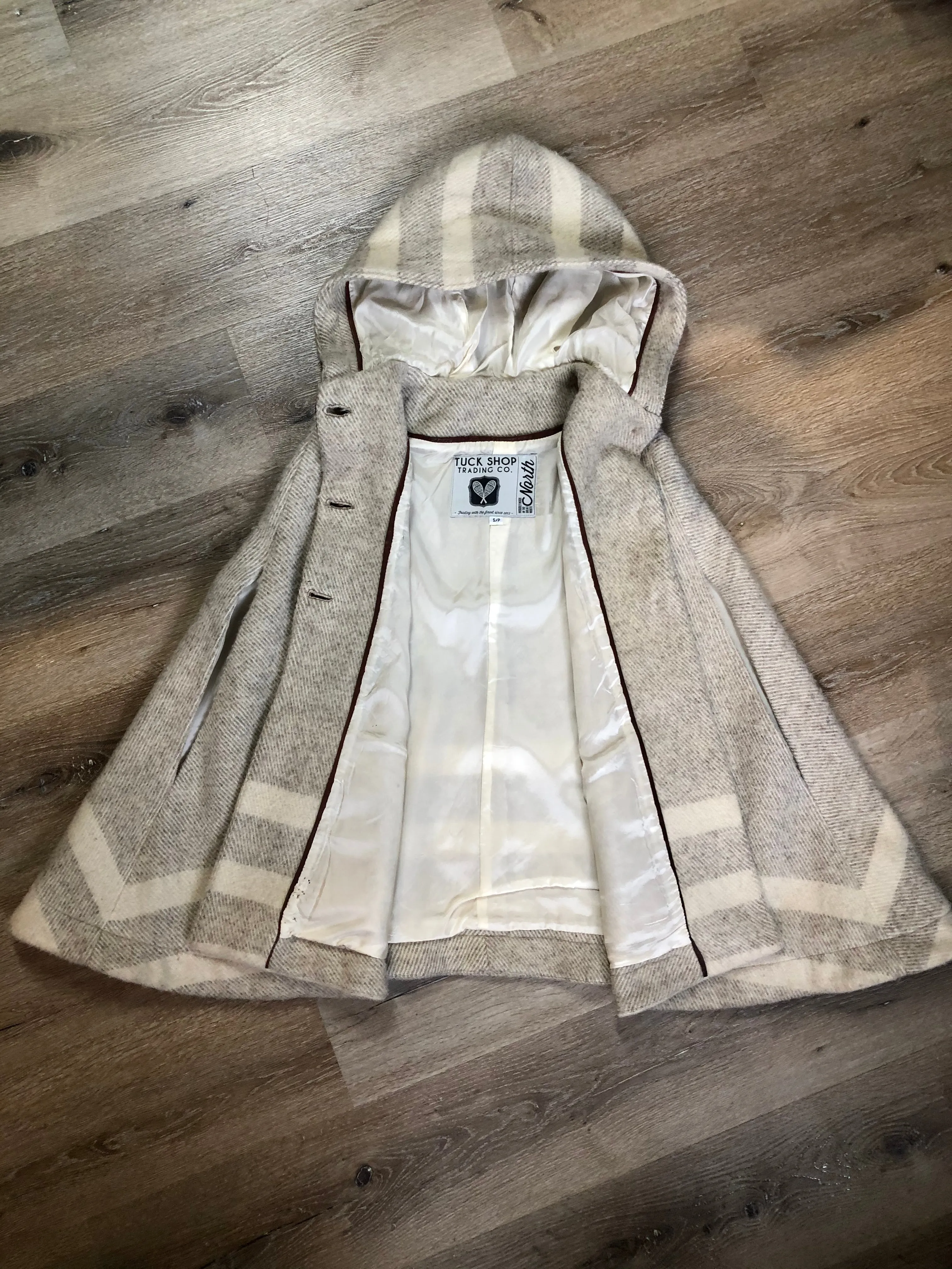 Tuck Shop Trading Co Grey Wool Dreamy Cape, Made in Canada