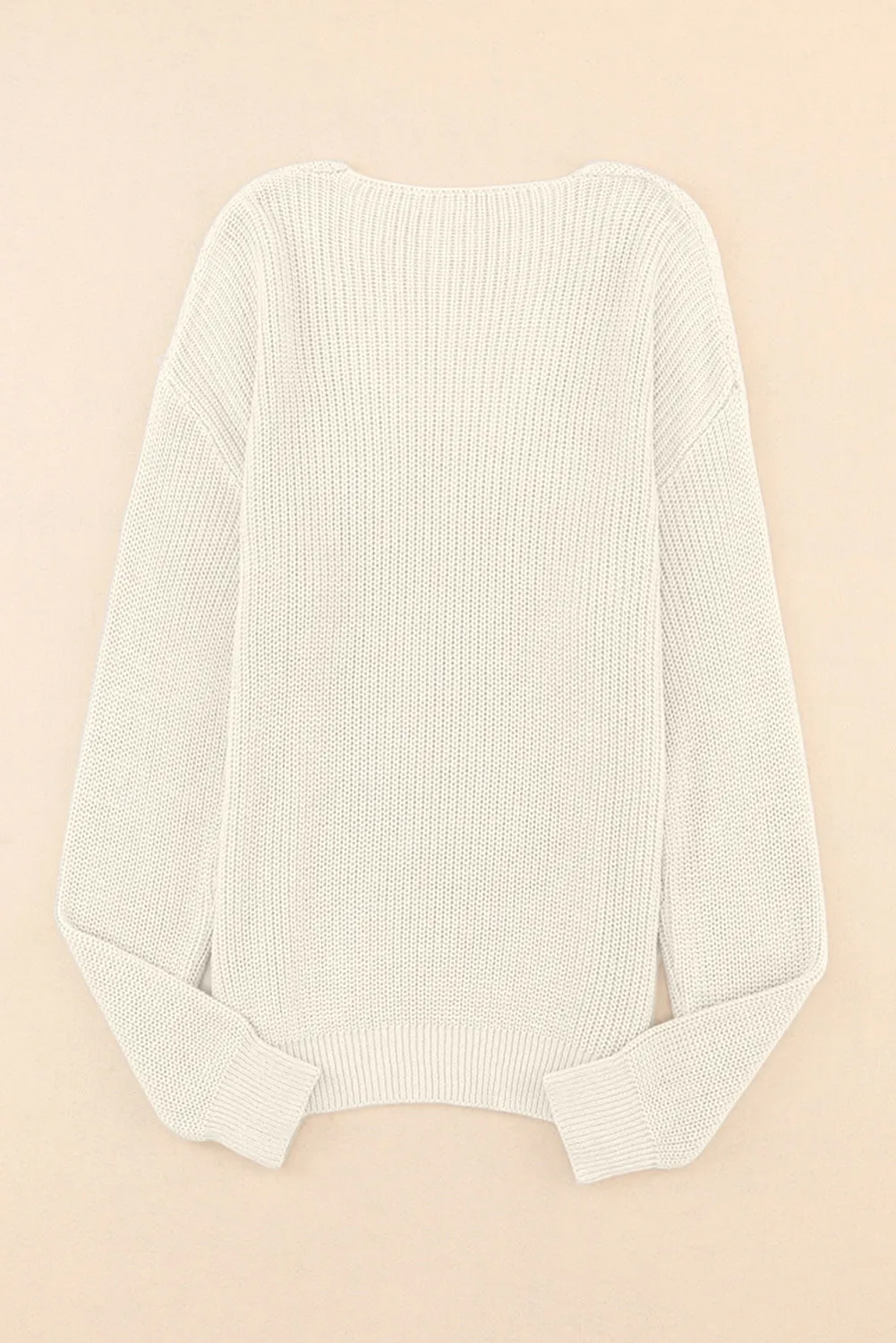 V-Neck Drop Shoulder Sweater