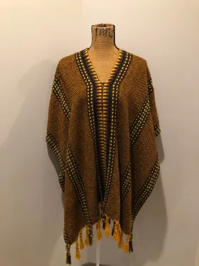 Vintage Multi-Coloured Wool Poncho, SOLD