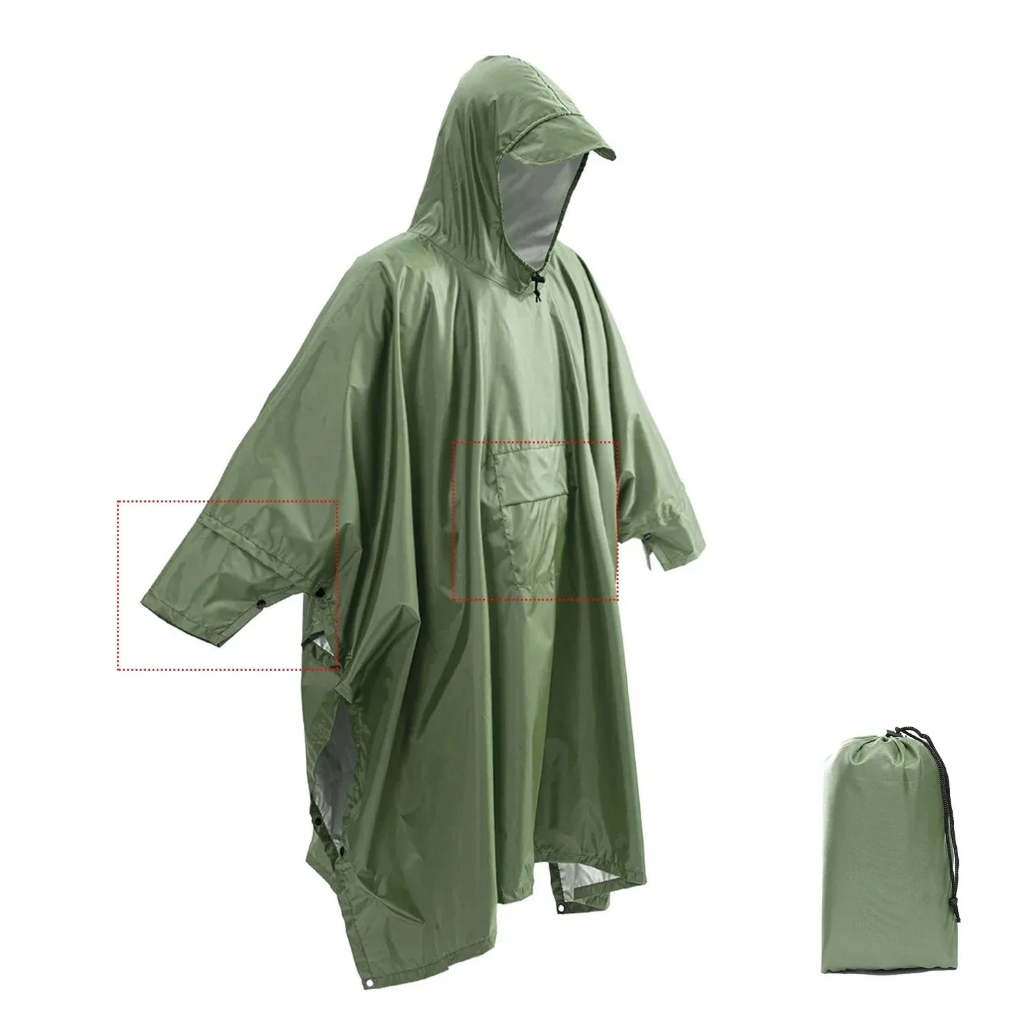 Waterproof Breathable Poncho Rainjacket For Unisex | Perfect for Spring