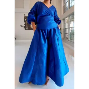 Wrap Blouse Top With Maxi Palazzo / One Size Fits up to 3XL