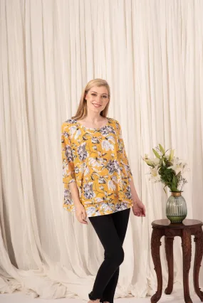 YELLOW / WHITE / GREY BLEND CAPE TOP